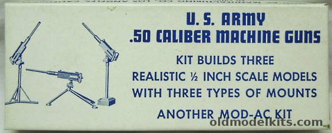 Mod-Ac 1/24 US Army .50 Caliber Machine Guns - Three Guns with Three Types of Mounts, 445 plastic model kit